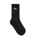 Balenciaga Unisex 3B Sports Icon Socks in Black and White Cotton