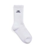 Balenciaga Unisex 3B Sports Icon Socks in White and Black Cotton