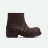 Bottega Veneta Unisex Fireman Ankle Boot-Brown