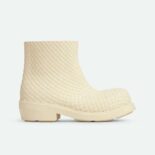 Bottega Veneta Unisex Fireman Ankle Boot-White