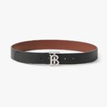 Burberry Men Reversible Leather TB Belt-Black 80432471