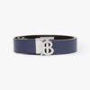 Burberry Men Reversible Leather TB Belt-Navy 80432461