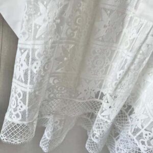 Dior Women Blouse Ecru Technical Cotton Lace