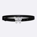 Dior Women Métamorphose Belt Black Ultrasmooth Calfskin 20 MM-Silver