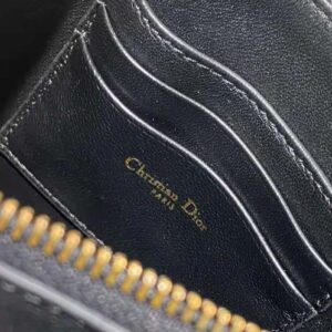 Dior Women Saddle Shoulder Pouch Black Goatskin