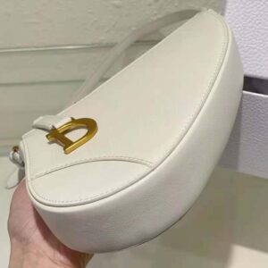 Dior Women Saddle Shoulder Pouch Latte Goatskin
