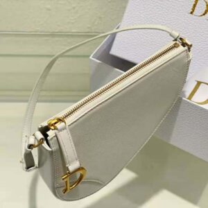 Dior Women Saddle Shoulder Pouch Latte Goatskin