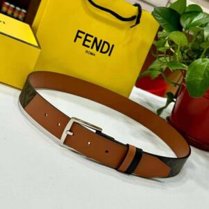 Fendi Men Fendi Diagonal Belt Beige Leather-7C0497A9XSF1EGA