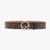 Fendi Women F is Fendi Belt Brown FF leather-8C0585A5TLF13VK
