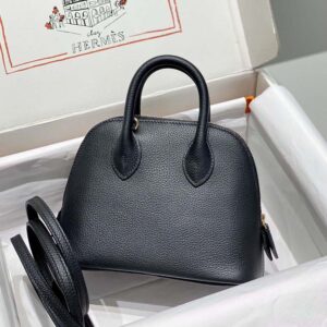 Hermes Unisex Bolide 1923 Bag in Epsom Calfskin-BlackGold