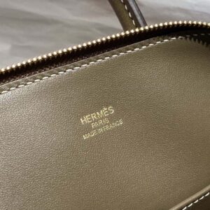 Hermes Unisex Bolide 1923 Bag in Epsom Calfskin-BrownGold