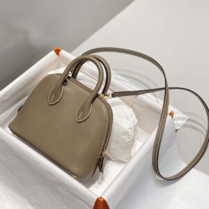 Hermes Unisex Bolide 1923 Bag in Epsom Calfskin-BrownGold