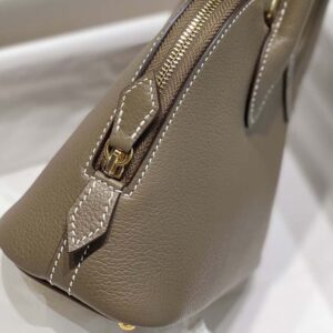 Hermes Unisex Bolide 1923 Bag in Epsom Calfskin-BrownGold