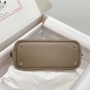 Hermes Unisex Bolide 1923 Bag in Epsom Calfskin-BrownSilver