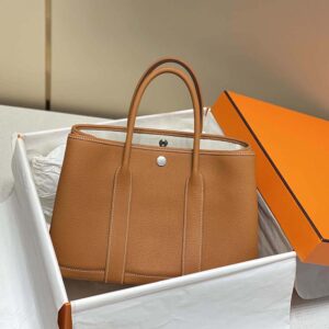 Hermes Unisex Garden Party 30 Voyage Bag-Brown