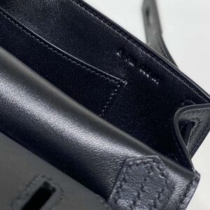 Hermes Women Jyspiere in Evercolor Leather-Black/Silver
