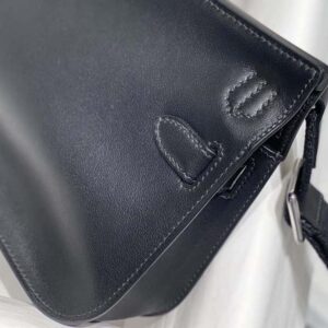 Hermes Women Jyspiere in Evercolor Leather-Black/Silver