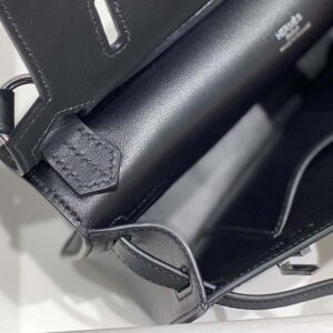 Hermes Women Jyspiere in Evercolor Leather-Black/Silver