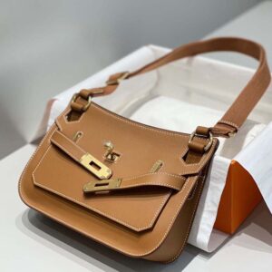 Hermes Women Jyspiere in Evercolor Leather-Brown