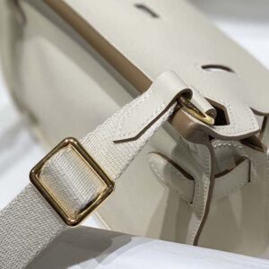 Hermes Women Jyspiere in Evercolor Leather-White/Gold