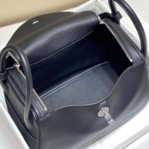 Hermes Women Lindy 26 in Clemence Leather-Black