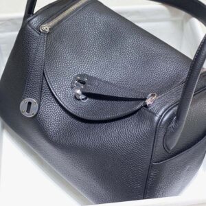 Hermes Women Lindy 26 in Clemence Leather-Black