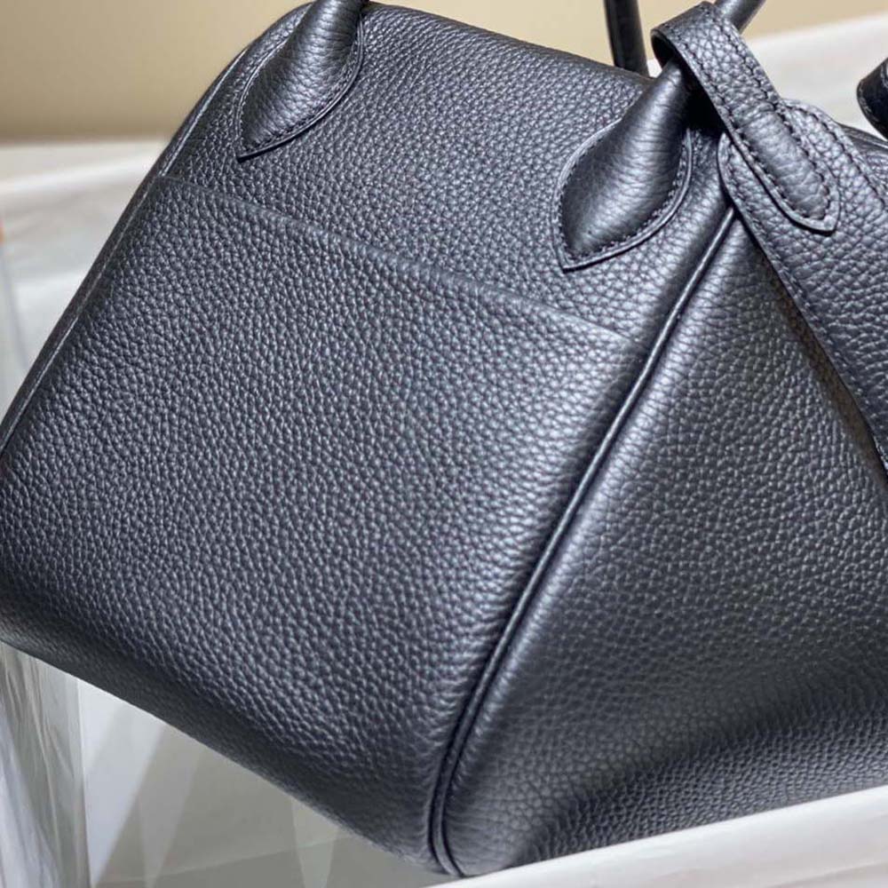 Hermes Women Lindy 26 in Clemence Leather-Black 9 Hermes Women Lindy 26 in Clemence Leather-Black