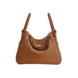 Hermes Women Lindy 26 in Clemence Leather-Brown