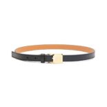 Loewe Women Amazona Padlock Belt in Smooth Calfskin-Black E619Z15X12