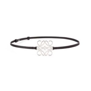 Loewe Women Anagram Belt in Classic Calfskin-Black E619244X44