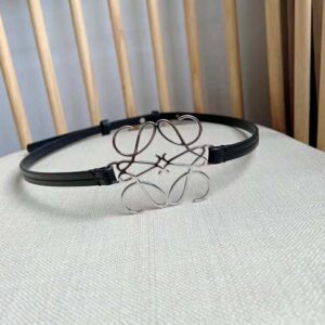 Loewe Women Anagram Belt in Classic Calfskin-Black E619244X44