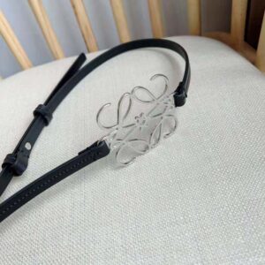 Loewe Women Anagram Belt in Classic Calfskin-Black E619244X44