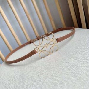 Loewe Women Anagram Belt in Classic Calfskin-Tan E619244X44