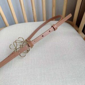 Loewe Women Anagram Belt in Classic Calfskin-Tan E619244X44