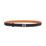 Loewe Women Anagram Belt in Pebble Grain Calfskin-Black E619Z15X03