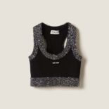 Miu Miu Women Cashmere Top-Black MMV130_1331_F0806