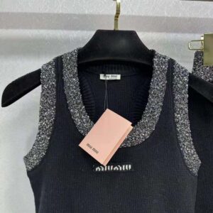 Miu Miu Women Cashmere Top-Black MMV130_1331_F0806