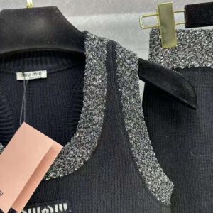 Miu Miu Women Cashmere Top-Black MMV130_1331_F0806