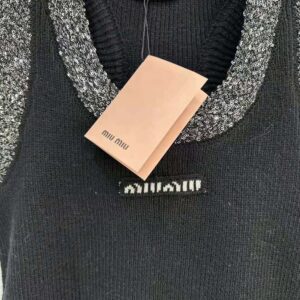 Miu Miu Women Cashmere Top-Black MMV130_1331_F0806