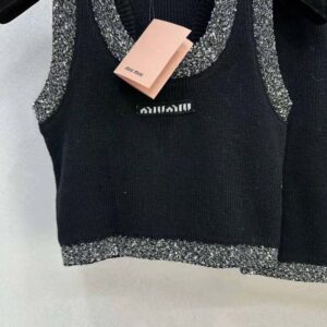 Miu Miu Women Cashmere Top-Black MMV130_1331_F0806