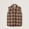 Miu Miu Women Check Blouson Vest with Embroidered Logo ML1022
