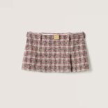Miu Miu Women Check Miniskirt With Logo-decorated-MG2039