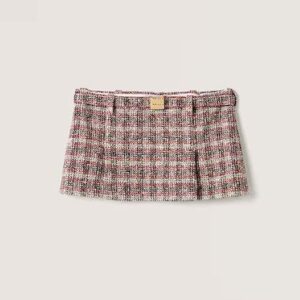 Miu Miu Women Check Miniskirt With Logo-decorated-MG2039