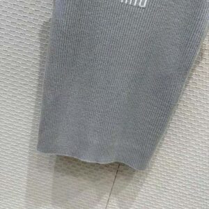 Miu Miu Women Cotton Knit Tank Top-Silver MMV186