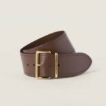 Miu Miu Women Leather Belt-Chocolate 5CC589_2E6Y_F0038