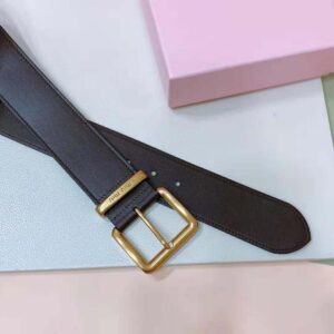 Miu Miu Women Leather Belt-Chocolate 5CC589_2E6Y_F0038