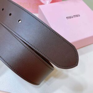 Miu Miu Women Leather Belt-Chocolate 5CC589_2E6Y_F0038