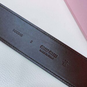 Miu Miu Women Leather Belt-Chocolate 5CC589_2E6Y_F0038