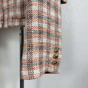 Miu Miu Women Single-breasted Check Jacket With Embroidered Miu Miu Logo
