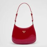 Prada Women Cleo Patent Leather Bag-Red 1BC169